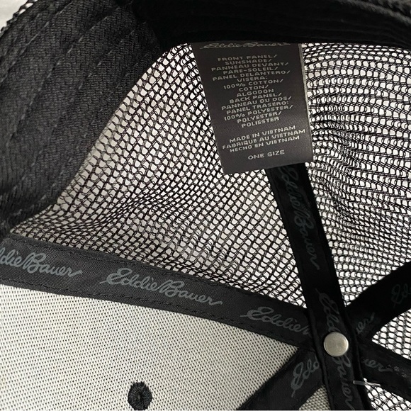 Eddie Bauer Camo Trucker‎ Hat Mens One Size Cap Snap Back - Picture 6 of 8